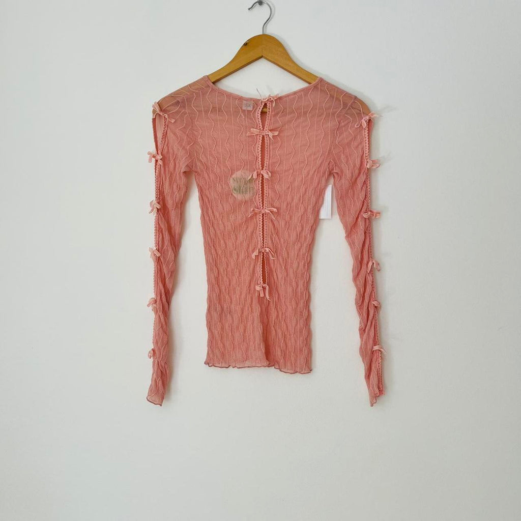Second Skin by Find Me Now The Label BNWT ROSS BOW Mockneck Top in Icy Pink.
