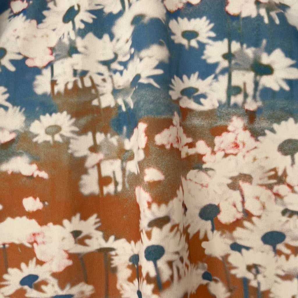 Acne Studios Blå Konst ROAR SUPER 8 Floral T-shirt.