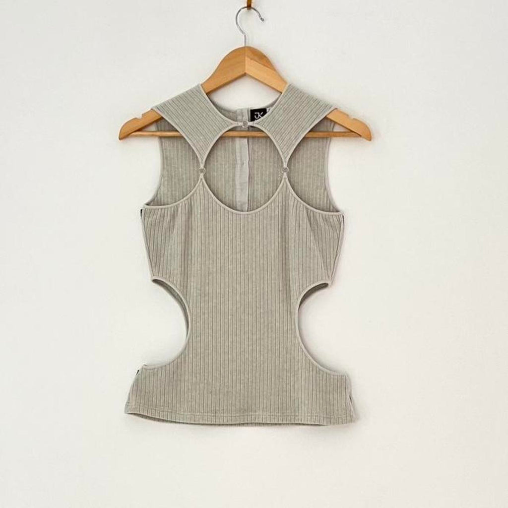 J.Kim LATTICE Tank Top in Grey Size XS.