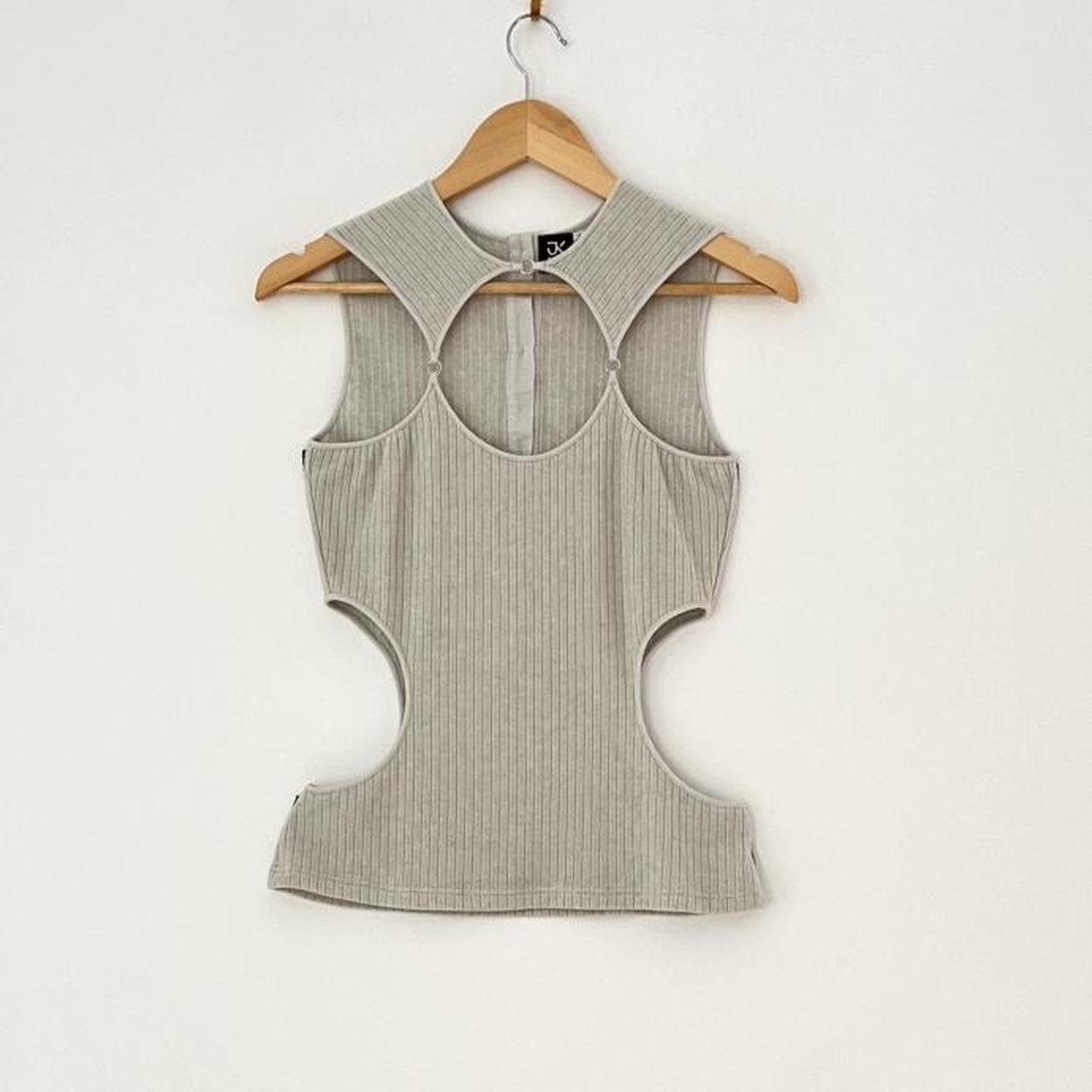J.Kim LATTICE Tank Top in Grey Size XS.