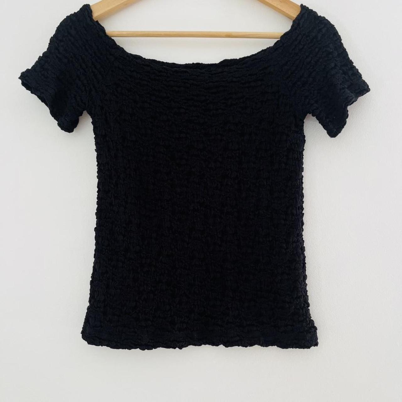 Low Classic Scrunchie Crop Top in Black.