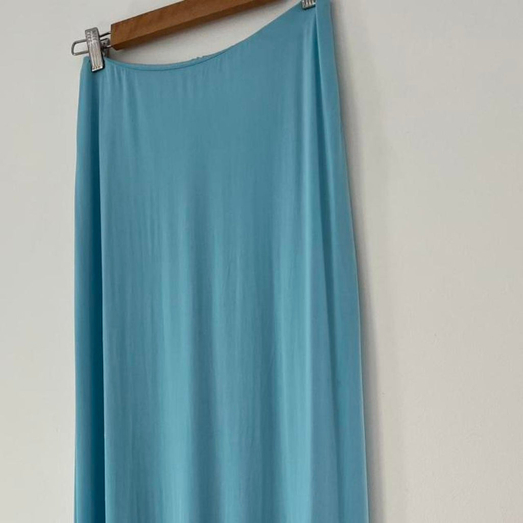 Paris Georgia STRAIGHT LINE Skirt in Iris Blue.
