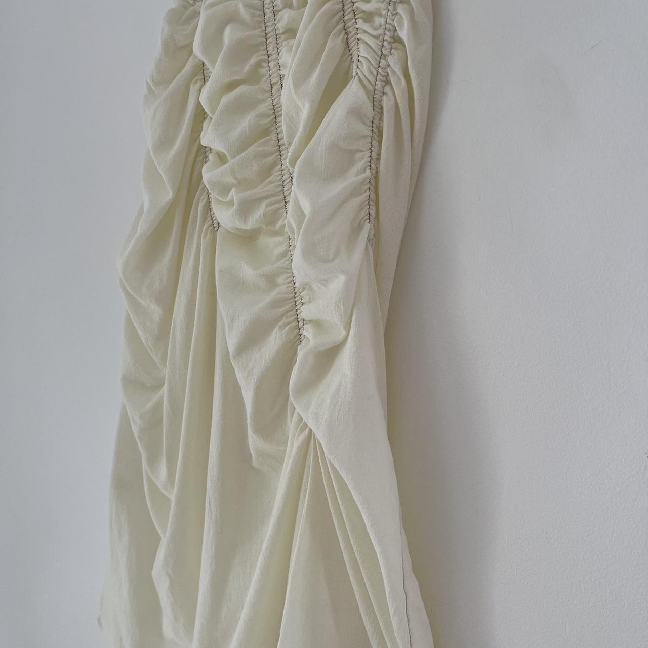 Suku Home Ruched Midi Skirt in Butter.