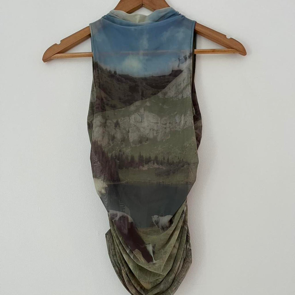 Arthur NWT Ruched Tank Top in Bucolic.