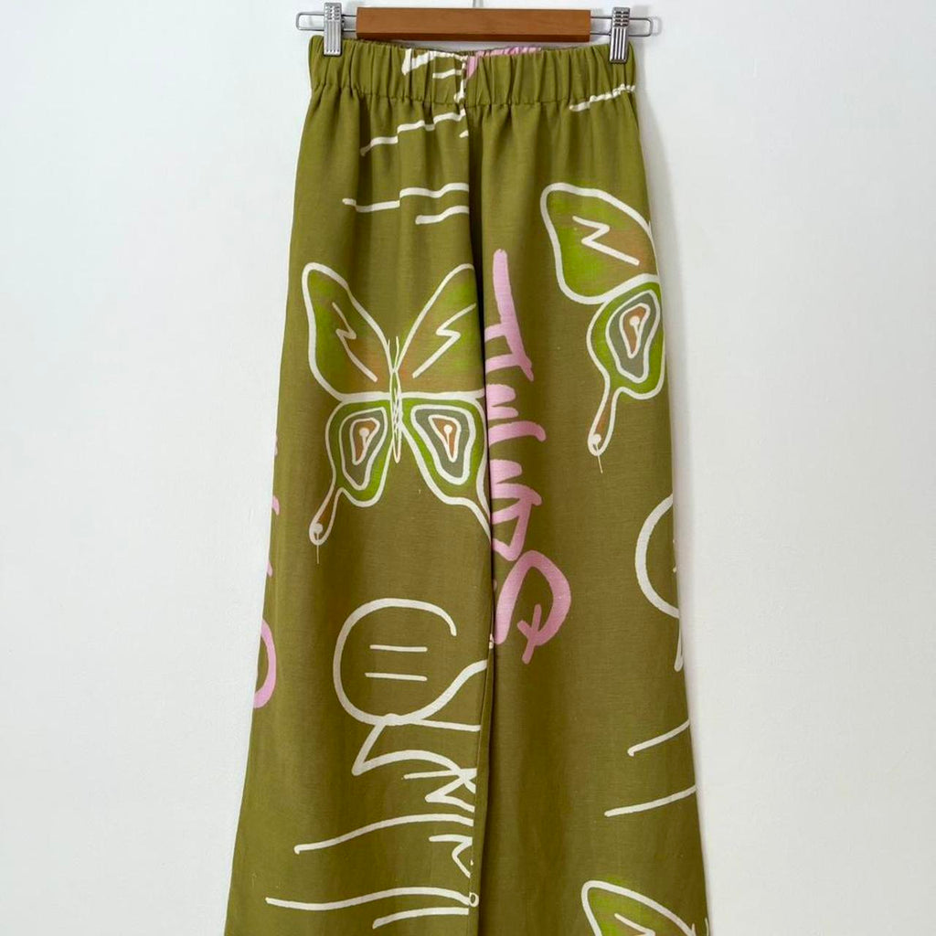 Summi Summi Linen Pants in Grafiti Butterfly.