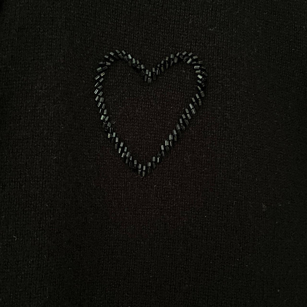 Ganni Cropped Bead Embellished Merino Wool Cardigan.