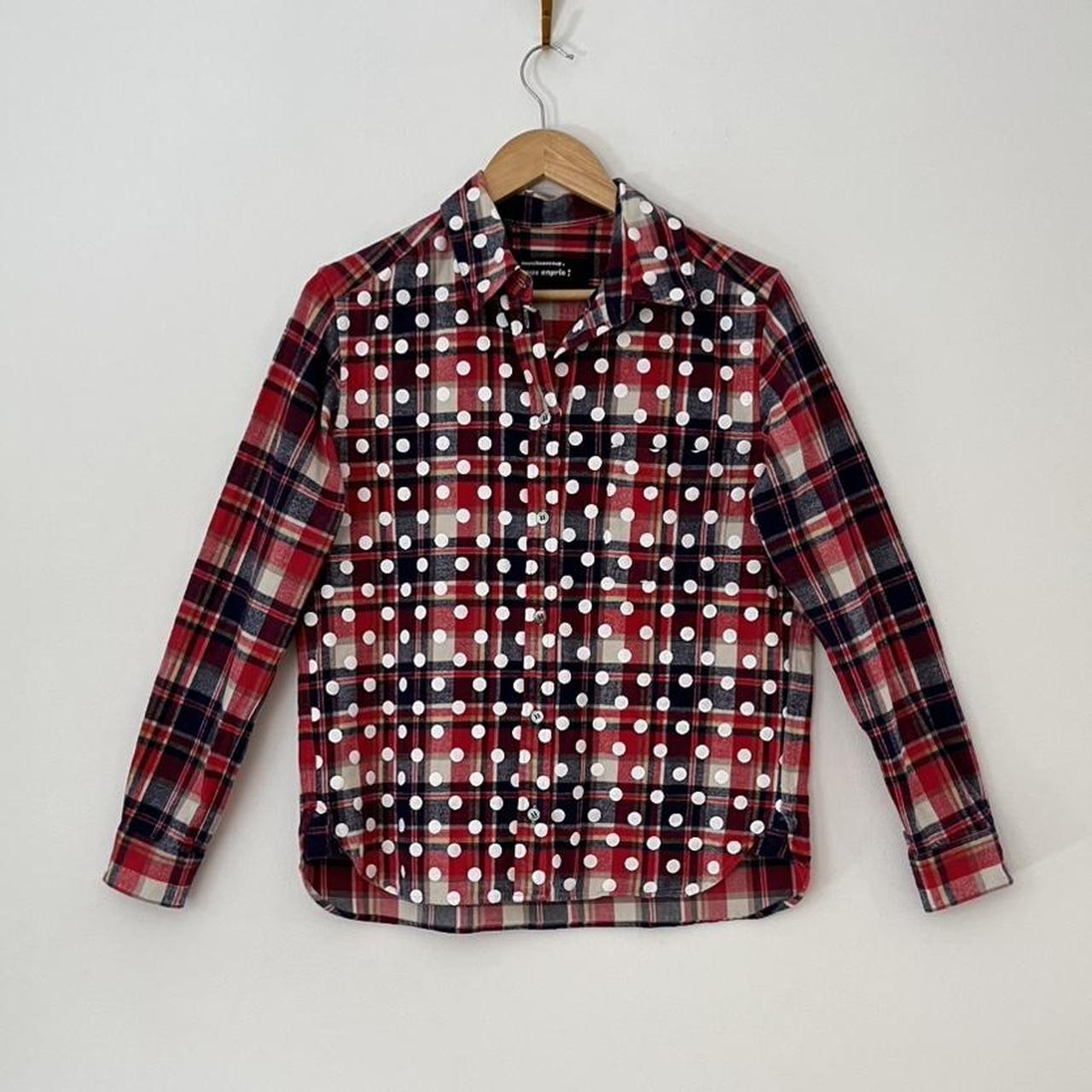 Merci Beaucoup Plaid Flannelette Polka Dot Shirt.