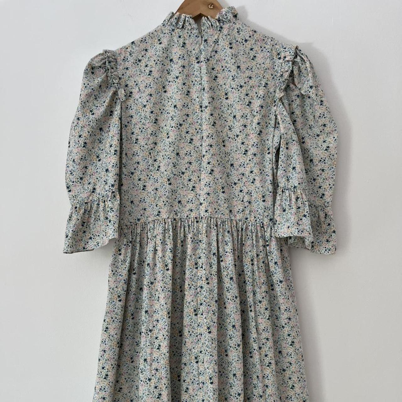 Batsheva KATE Ruffled Floral-Print Cotton Mini Dress.