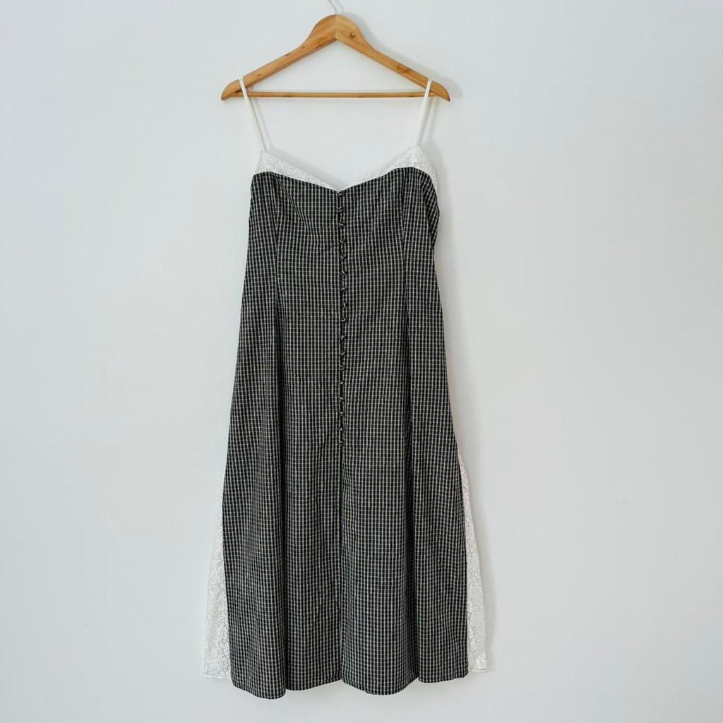 Katharina Lou FLORENCE Dress in Black/White Check.