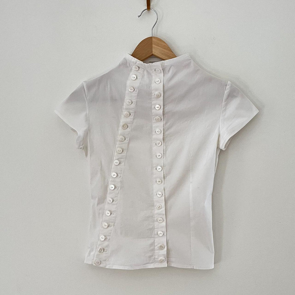 Caspar the Label POET Cap-Sleeve Shirt Size XS.