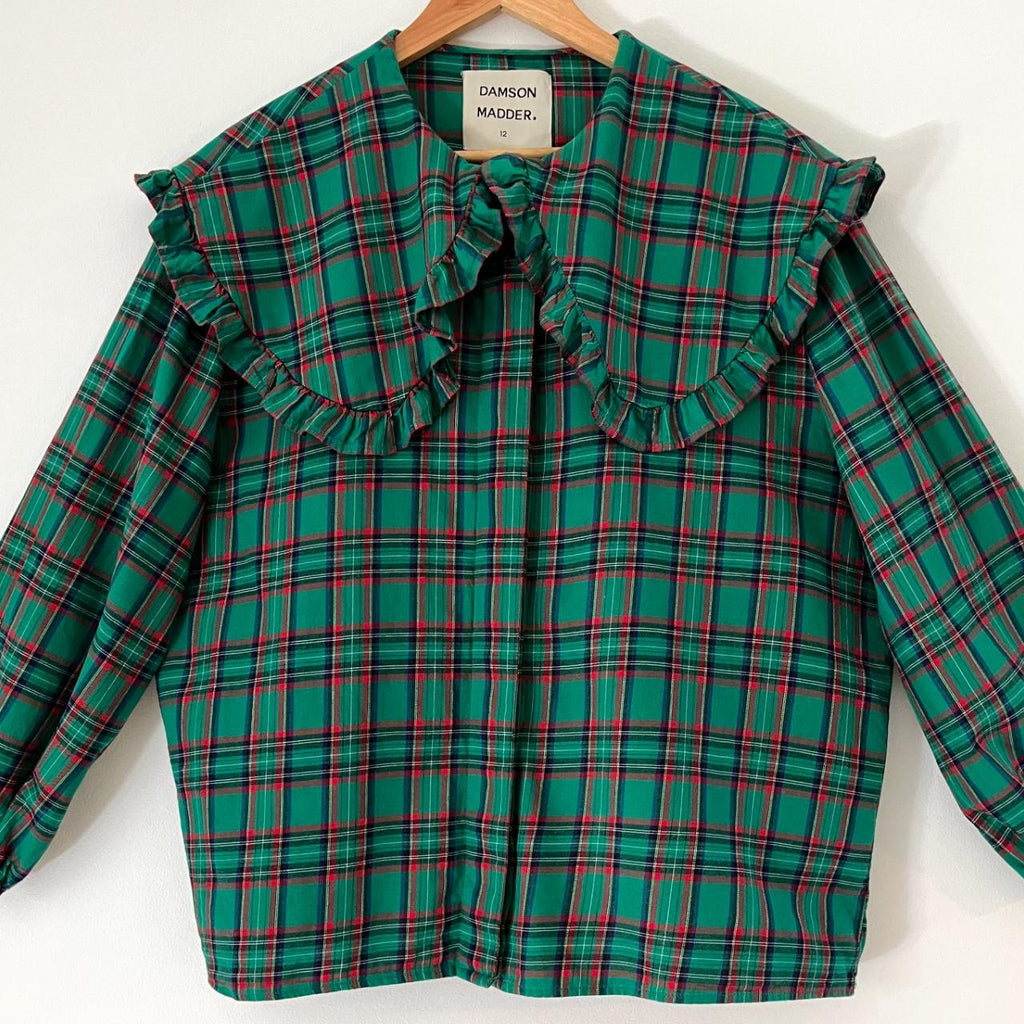 Damson Madder LOLA Blouse in Green.