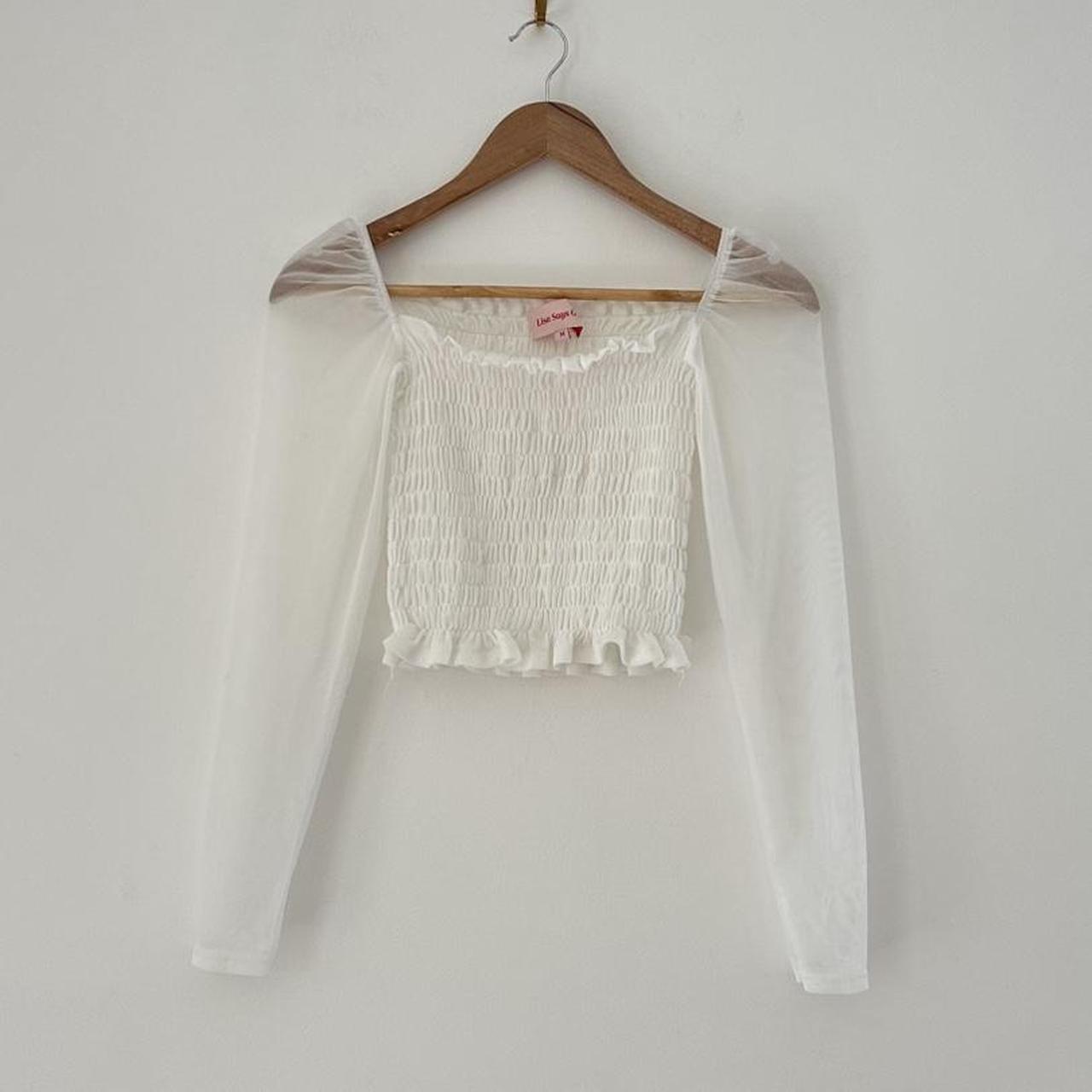 Lisa Says Gah Shirred Crop Top Size M.