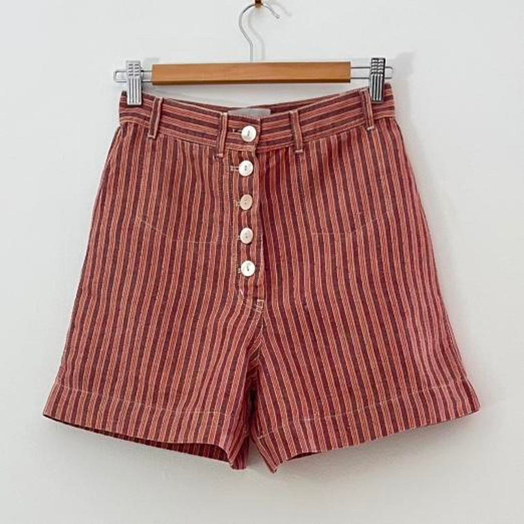 Penny Sage DREYFUS Shorts in Red Stripe.
