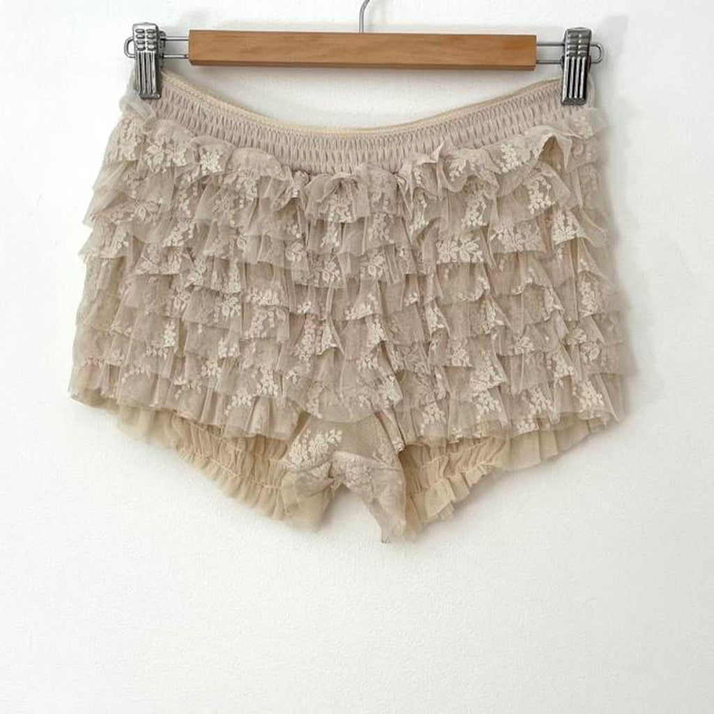 Free People FEELING FOR Lace Shorties/Bloomers in Tea.
