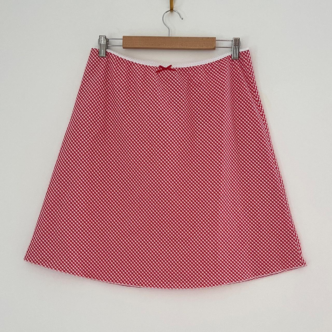 Guizio PALOMA Skirt in Gingham Poppy and White.