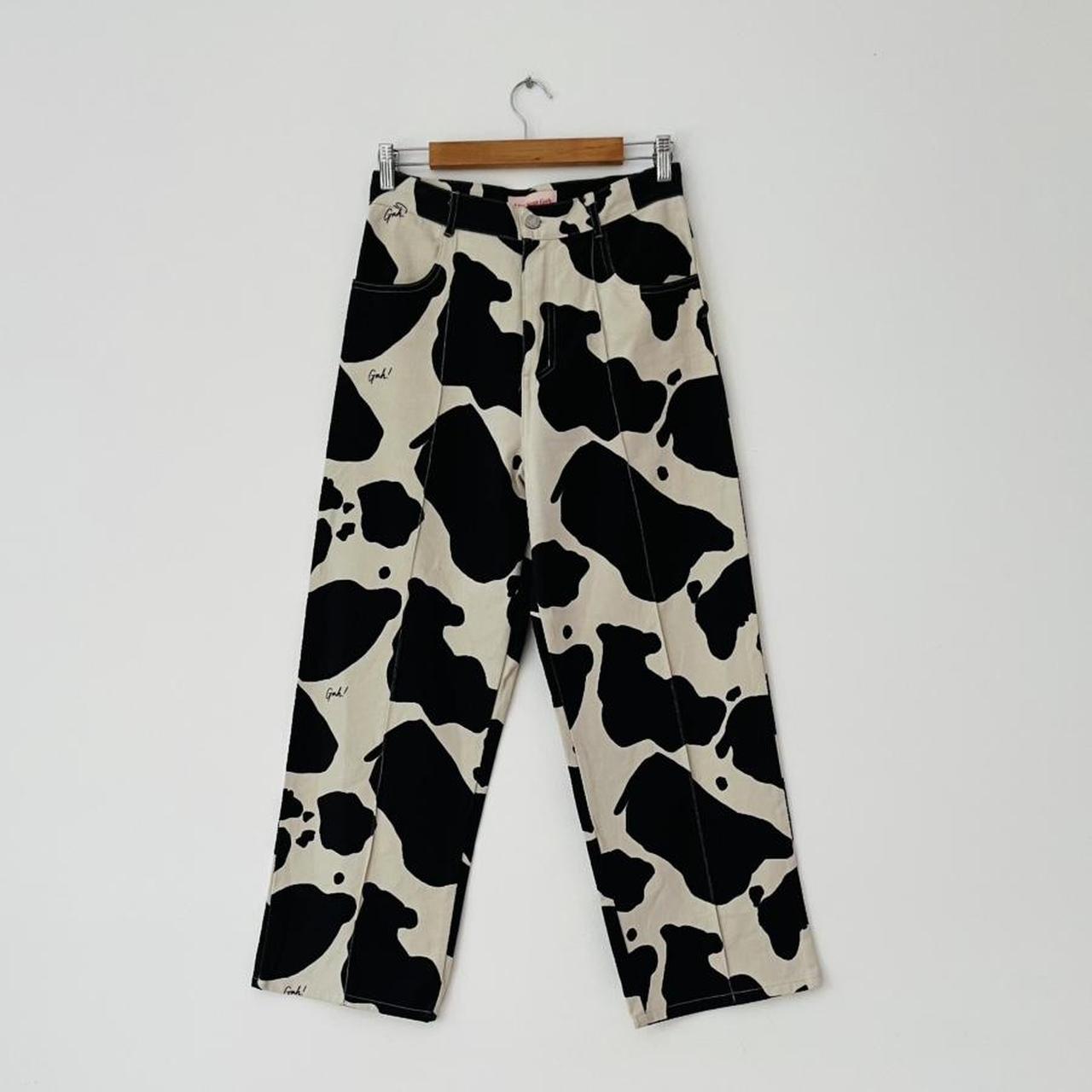 Lisa Says Gah ROBYN Jeans in Cow Print.