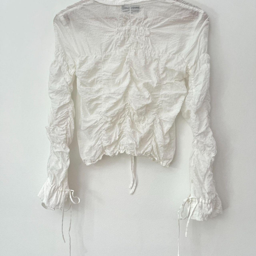 Low Classic WRINKLE Shirt in White Size M.