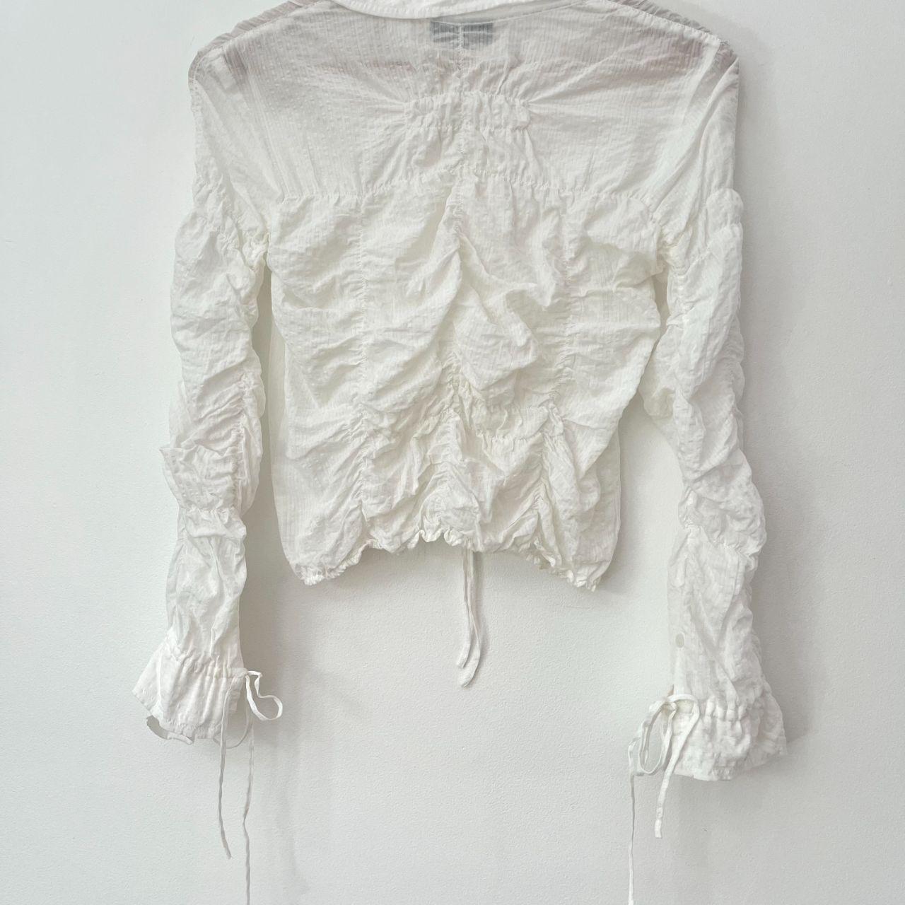 Low Classic WRINKLE Shirt in White Size M.