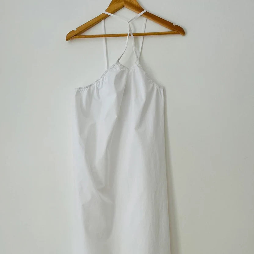 Deiji Studios KEYHOLE Midi Dress in White Size S.
