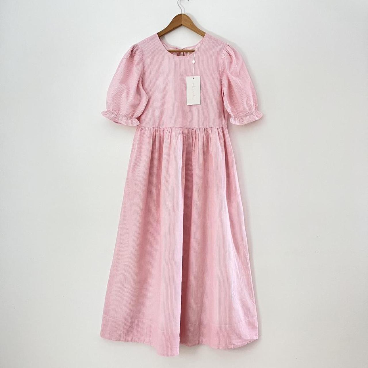 Oak Meadow BNWT Mimi Midi Dress in Rosewater Stripe.