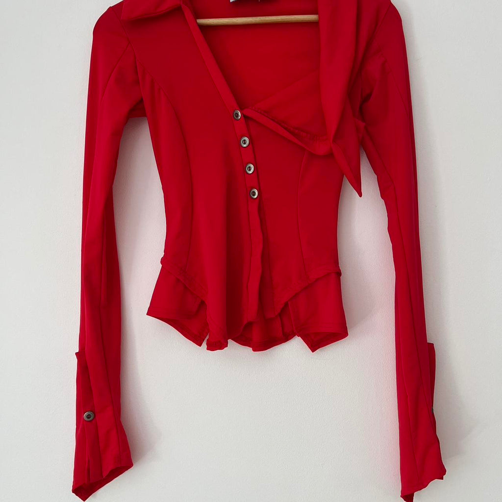 Karla Laidlaw SAILOR Shirt in Red.