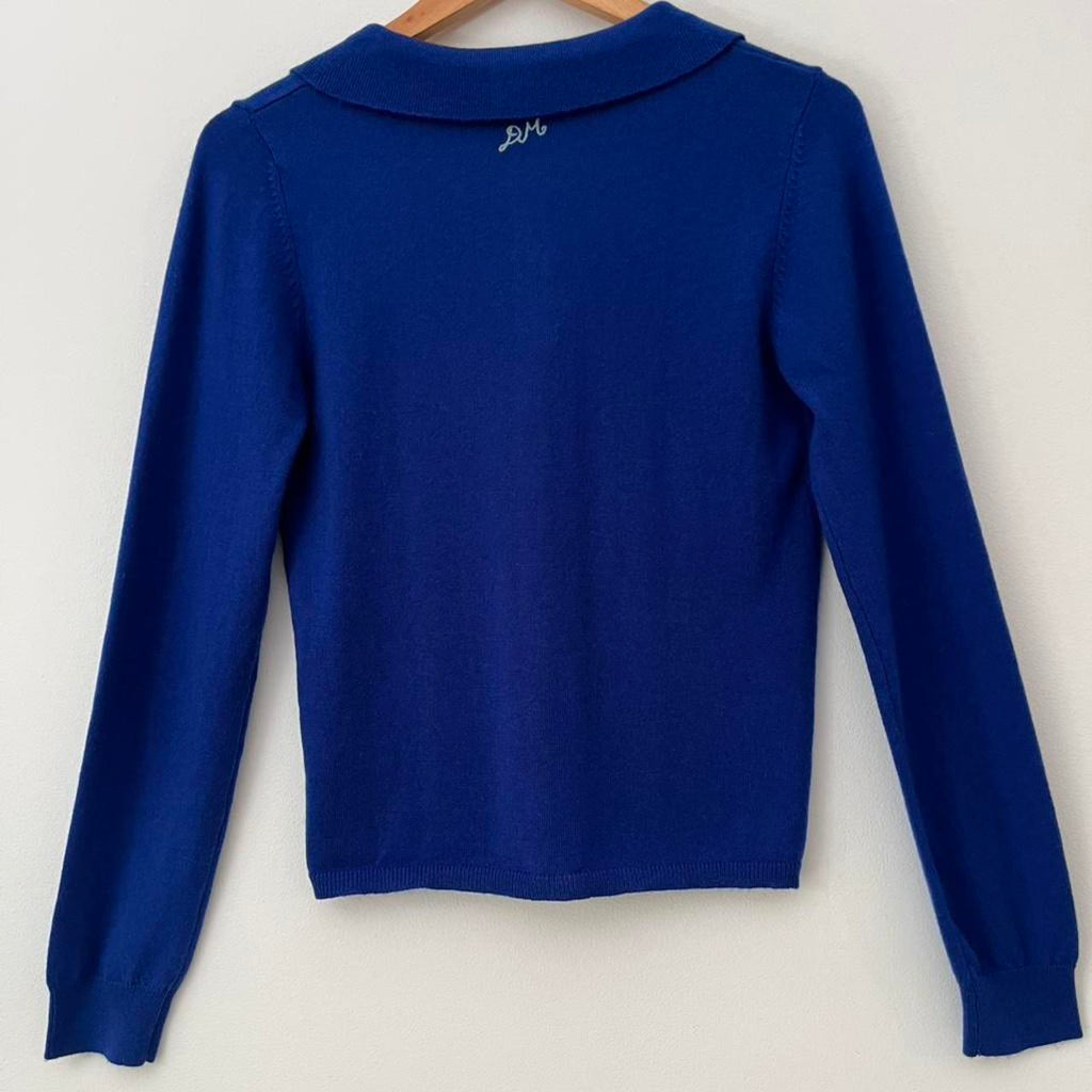 Damson Madder BNWT VOULA Cardigan in Blue.
