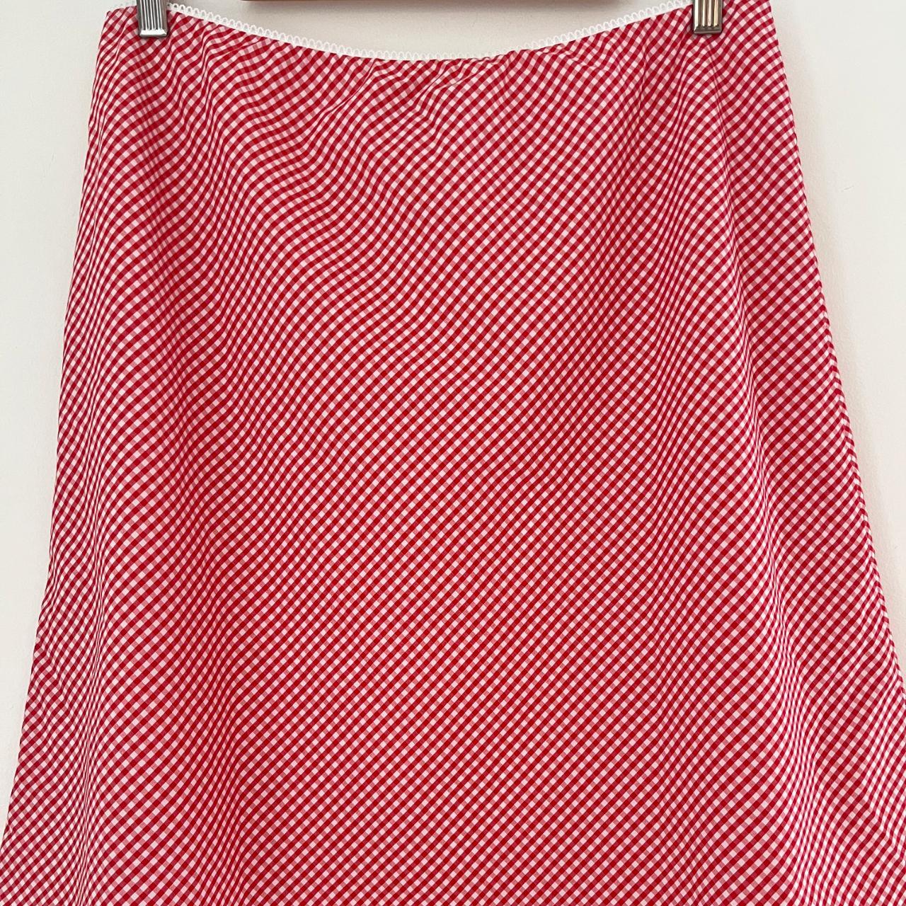 Guizio PALOMA Skirt in Gingham Poppy and White.