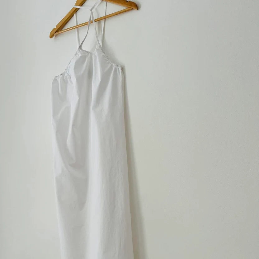 Deiji Studios KEYHOLE Midi Dress in White Size S.