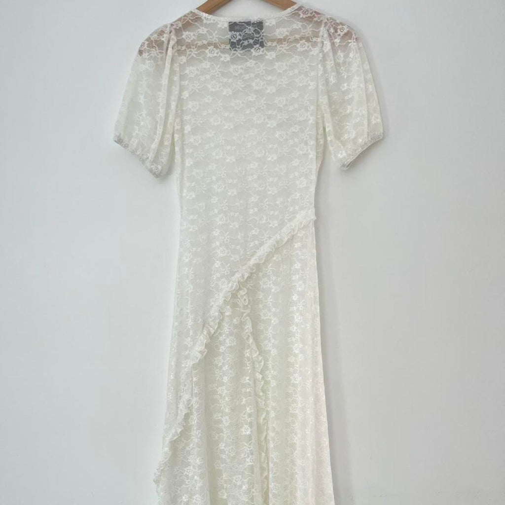Damson Madder LEILA Flower Lace Maxi Dress.