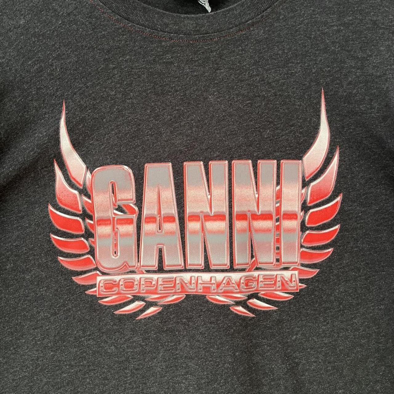 Ganni Melange Light Jersey Long Sleeve T-shirt In Phantom.