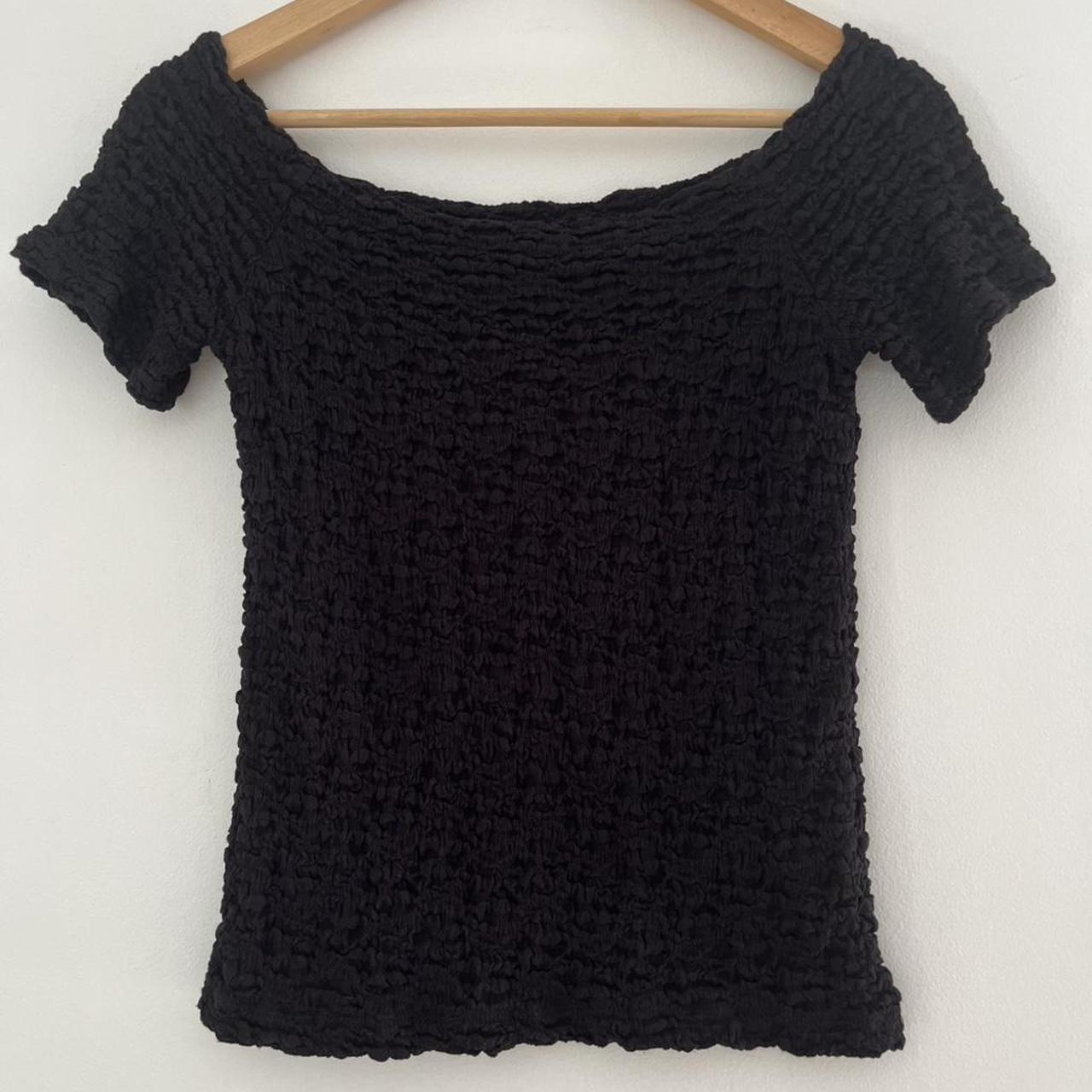 Low Classic Scrunchie Crop Top in Black.