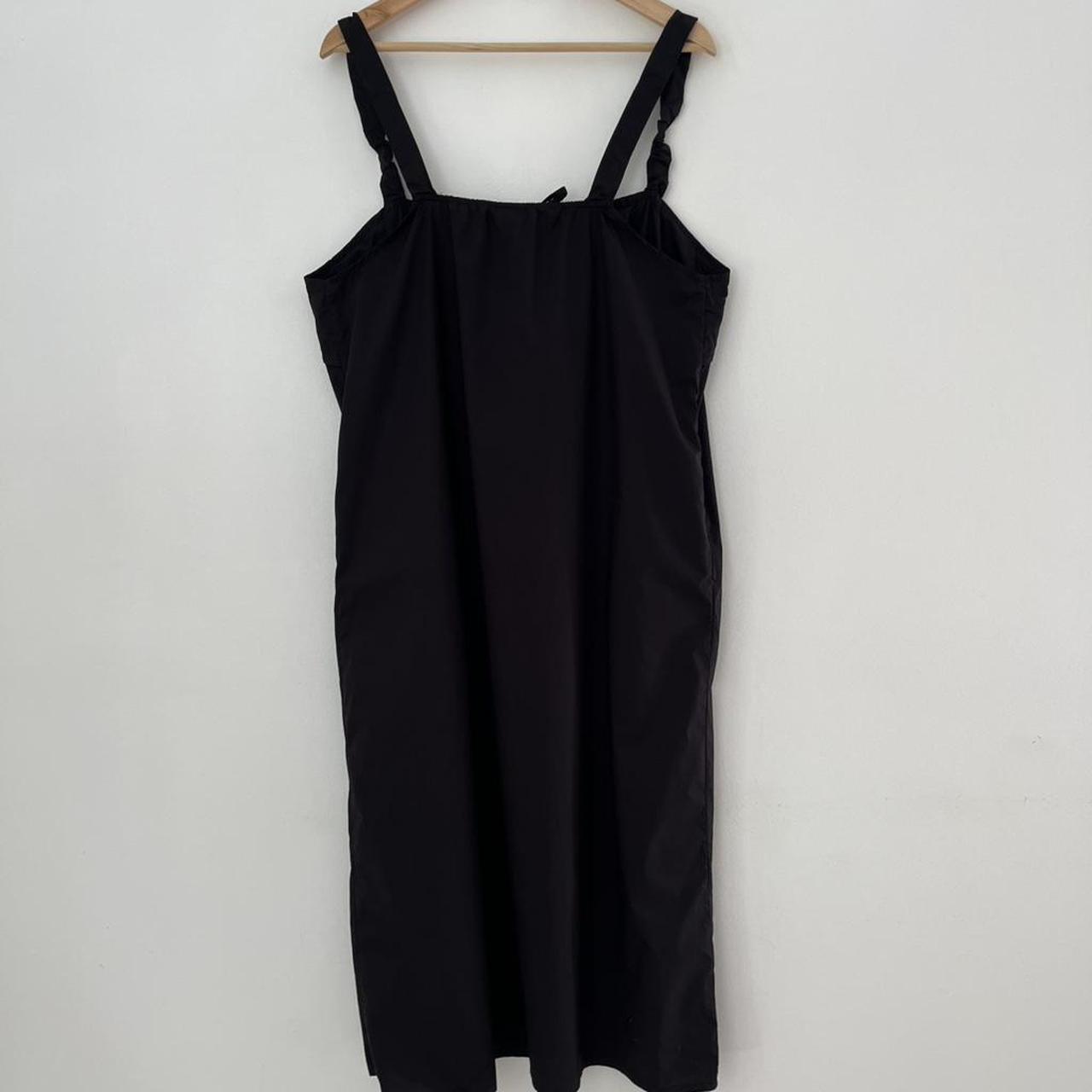 Deiji Studios RUCHED TIE Midi Dress in Black.