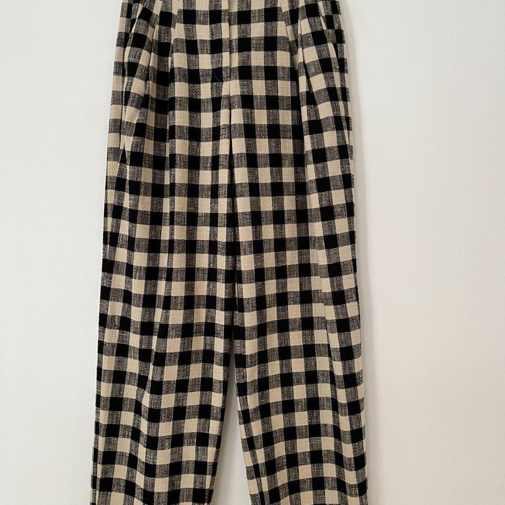 Essentiel Antwerp Checkered Relaxed-fit Pants Size 36/S.