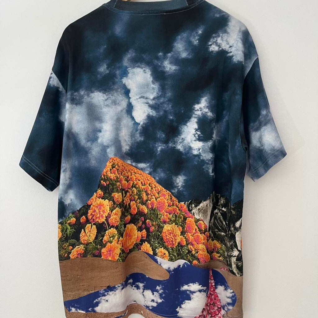 ACNE Studios ESTRELLE Graphic Print Cotton T-shirt In Grey.