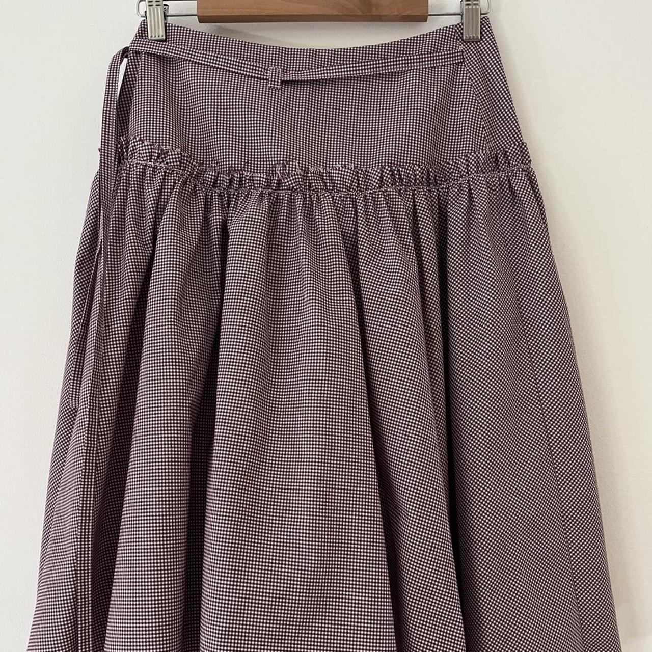 Mode Mischief COSTES Midi Skirt in Rhubarb Plaid.