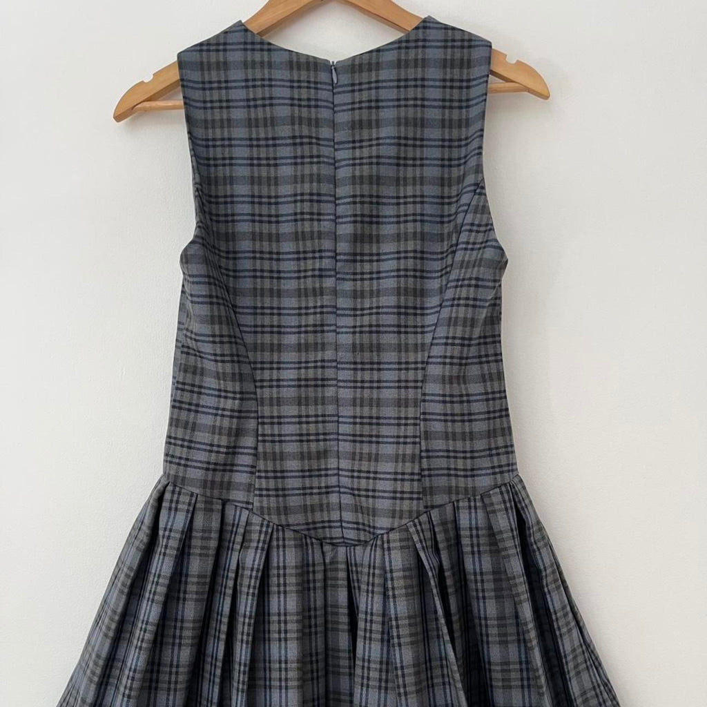Katharina Lou TWIGGY Mini Dress in Grey Check.