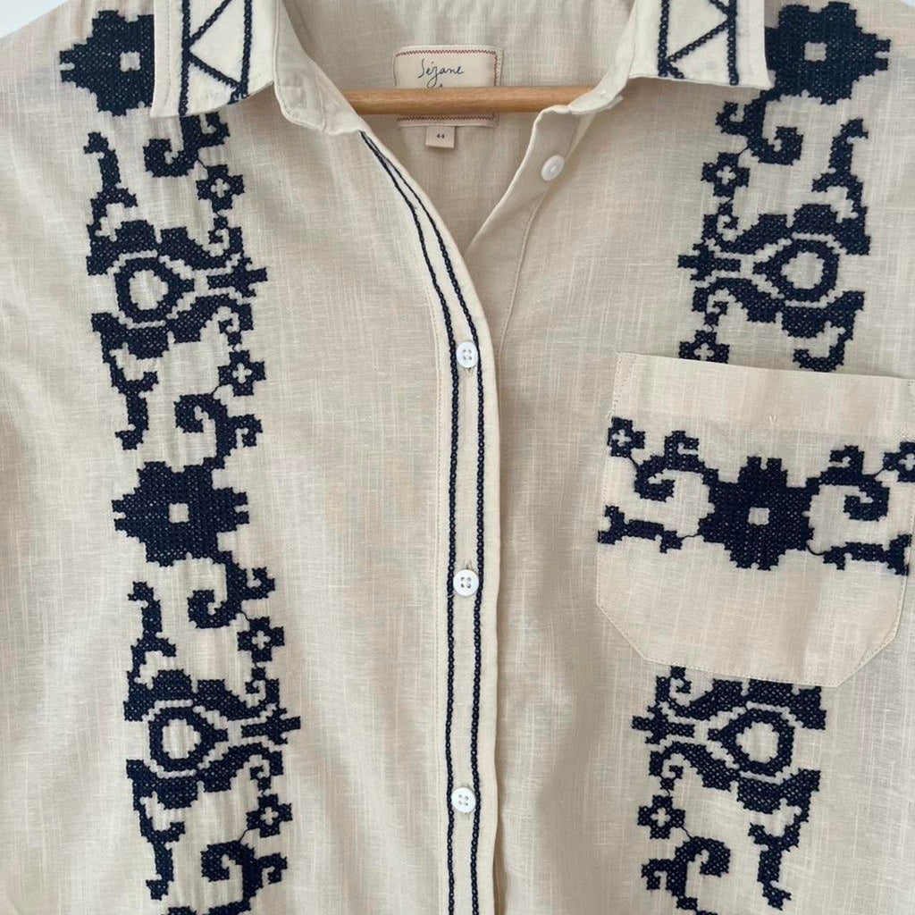 Sézane X Lucia Vergara TOMBOY Shirt.