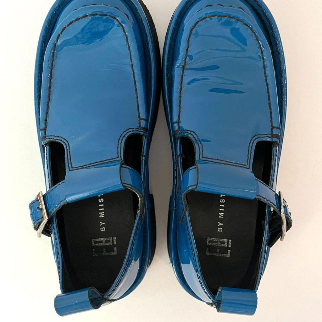 Miista E8 CATHY Brogue Maryjanes in Blue.