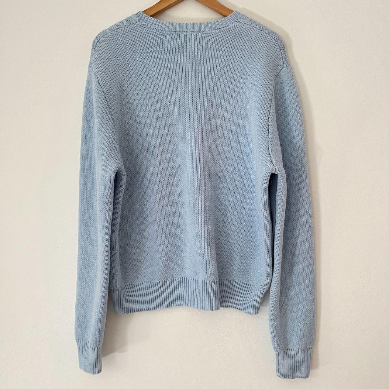 Sorry Im Busy SPELLOUT Knit in Baby Blue.