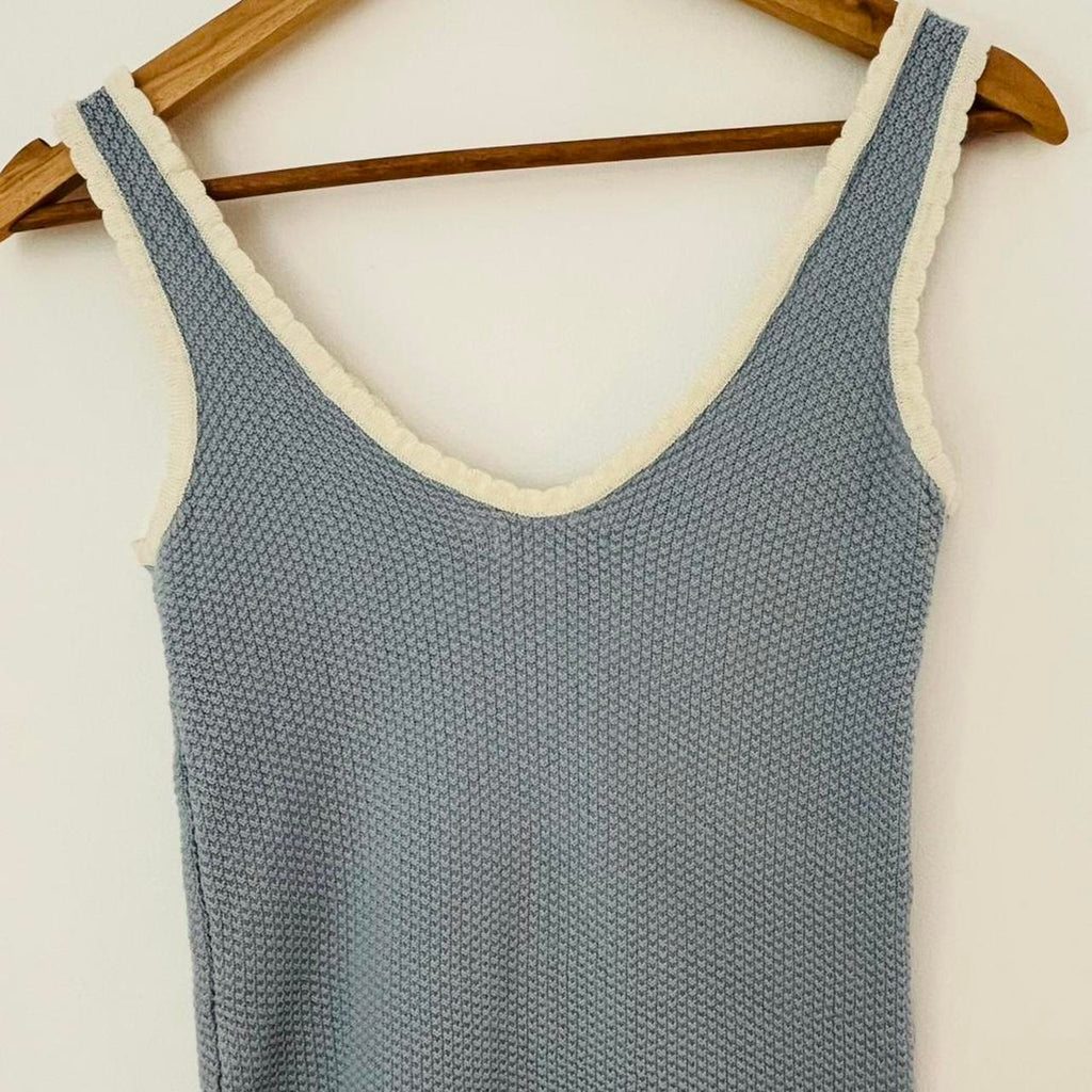 Djerf Avenue AMORINI Tank Top in Blue.