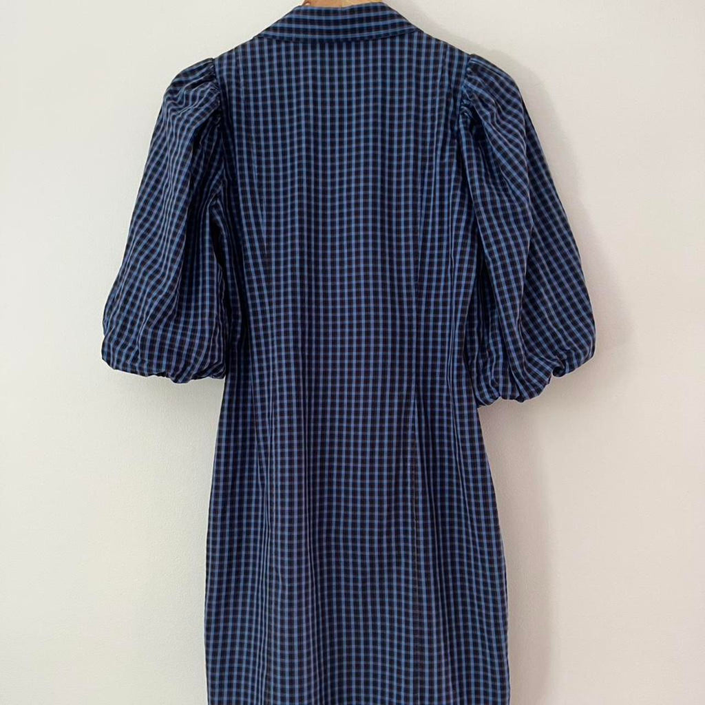 Second Female Gingham Mini Dress in Blue.
