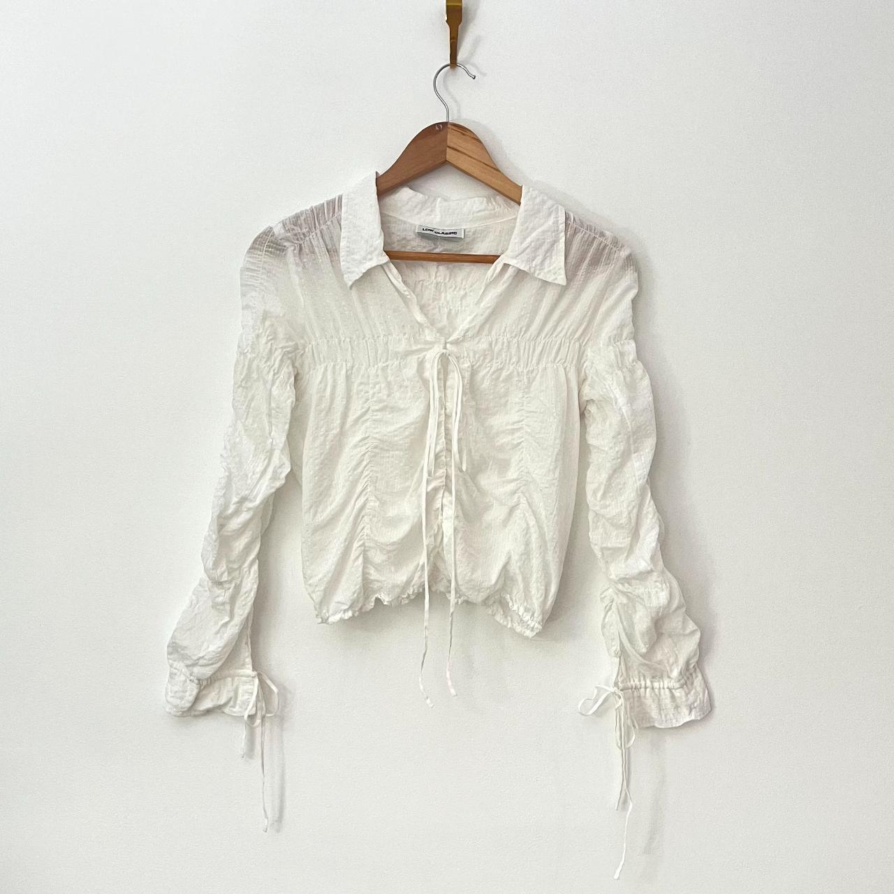 Low Classic WRINKLE Shirt in White Size M.