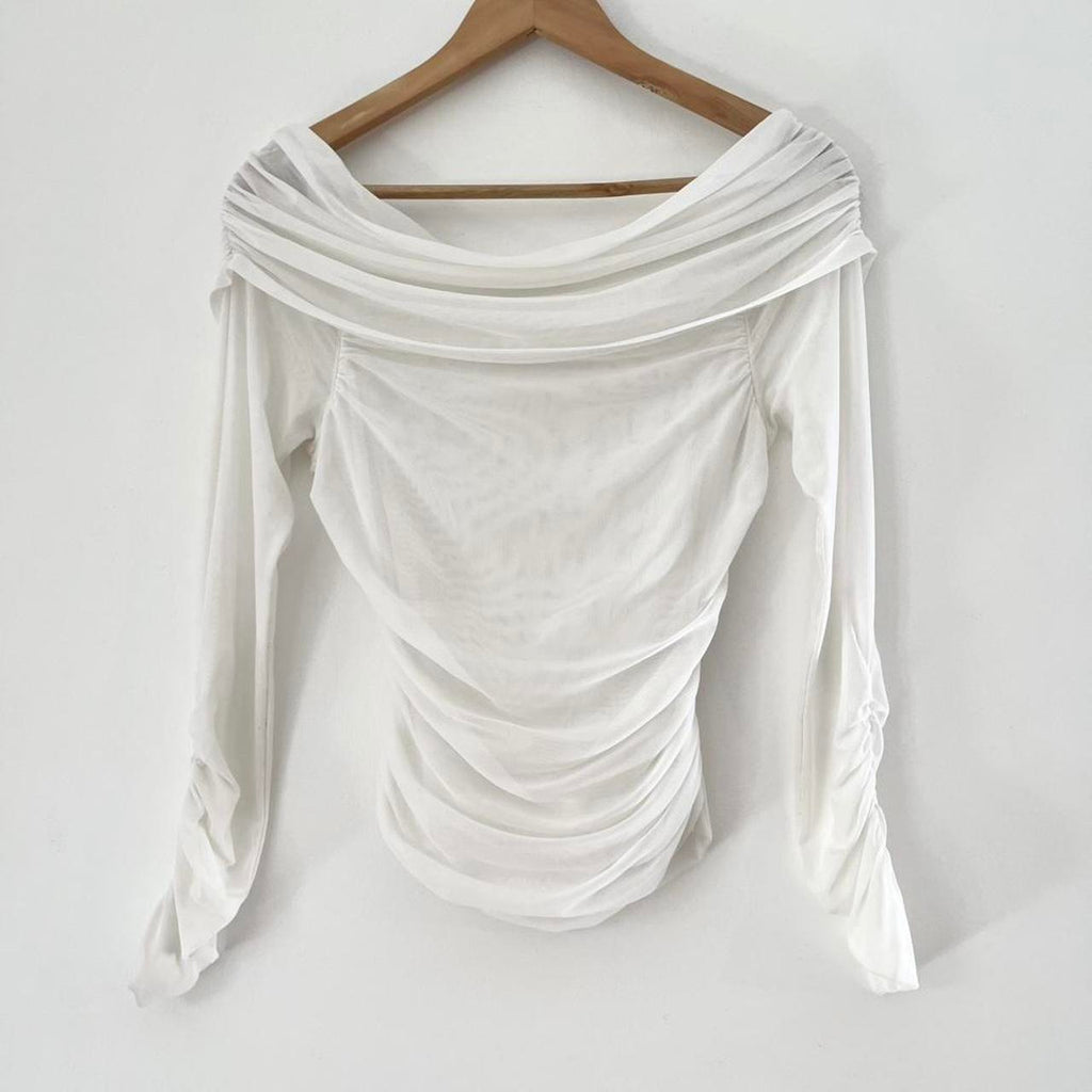 Ruby NZ GENE Mesh Top in White.
