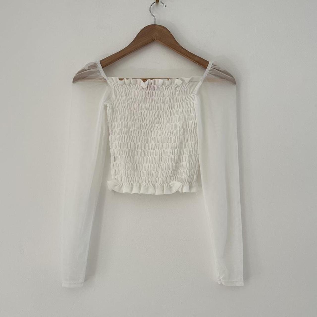 Lisa Says Gah Shirred Crop Top Size M.