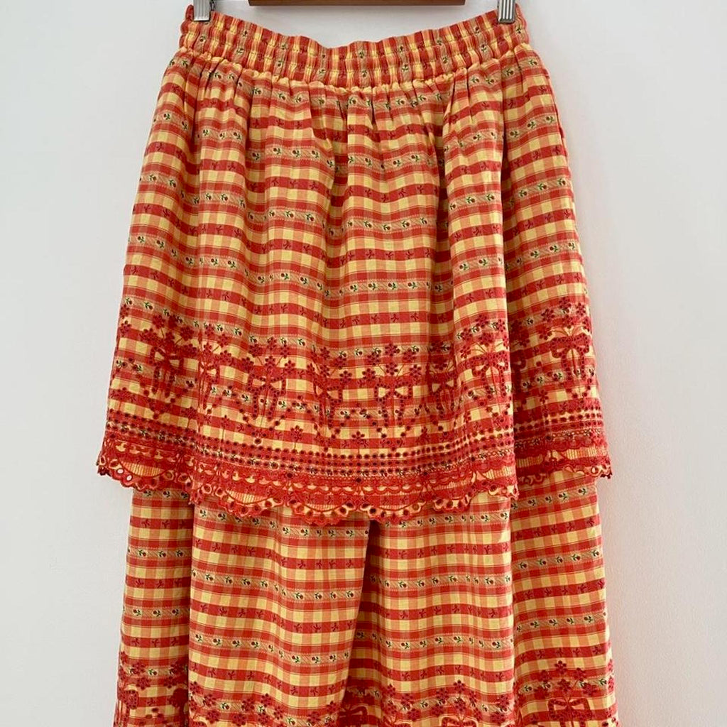 Damson Madder BNWT CORSETTE RARA Tiered Midi Skirt Size 10.
