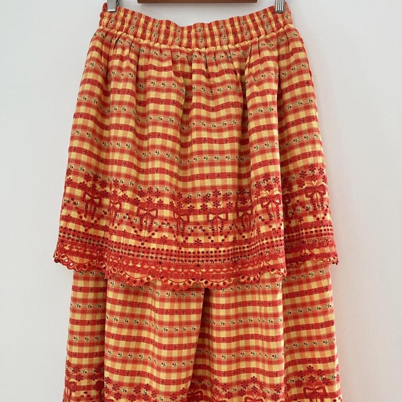 Damson Madder BNWT CORSETTE RARA Tiered Midi Skirt Size 10.