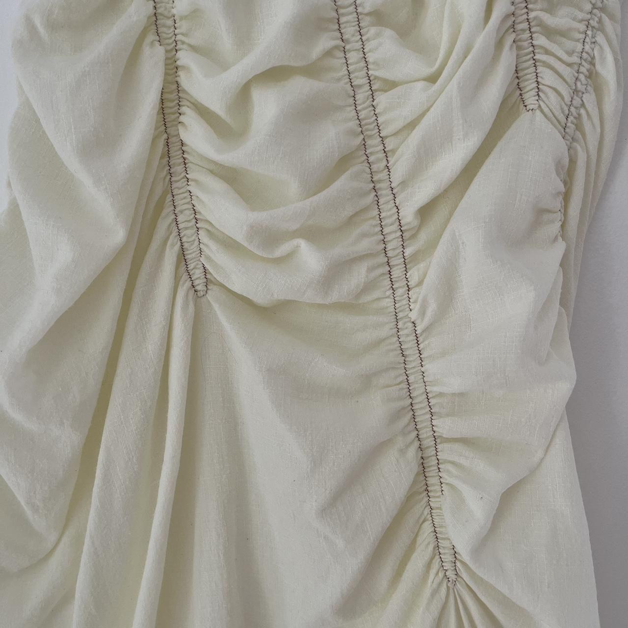 Suku Home Ruched Midi Skirt in Butter.