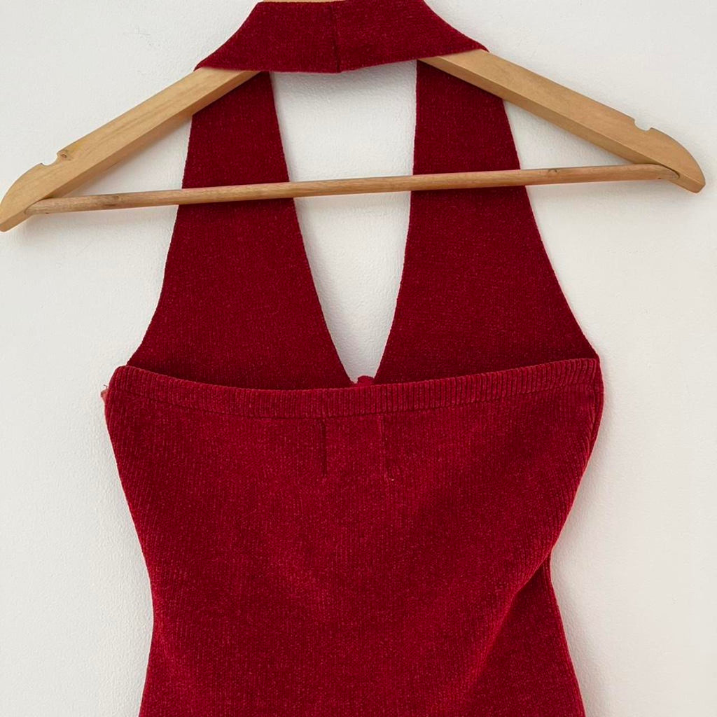 With Jean ROSE Top in Red.