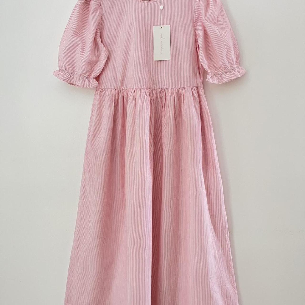 Oak Meadow BNWT Mimi Midi Dress in Rosewater Stripe.
