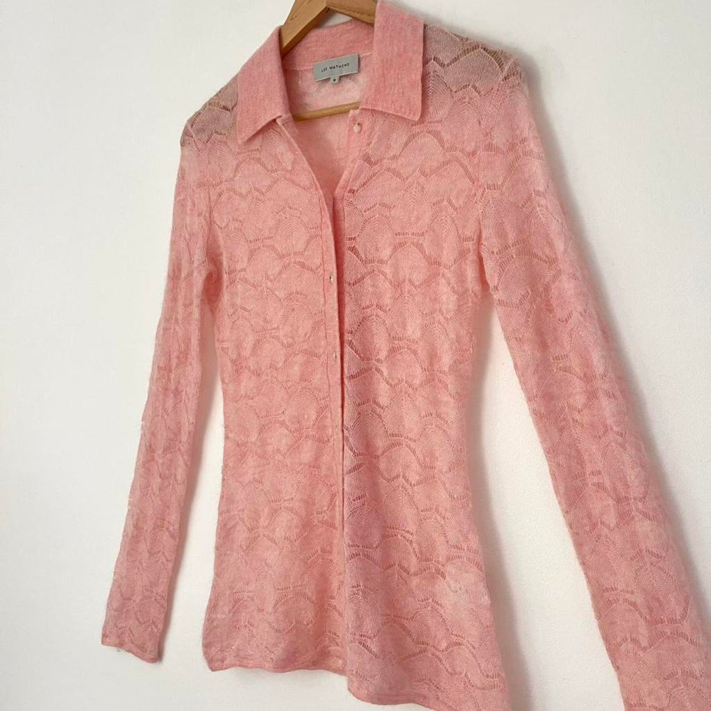 Lee Mathews Sample Long Sleeve Knit Blouse.